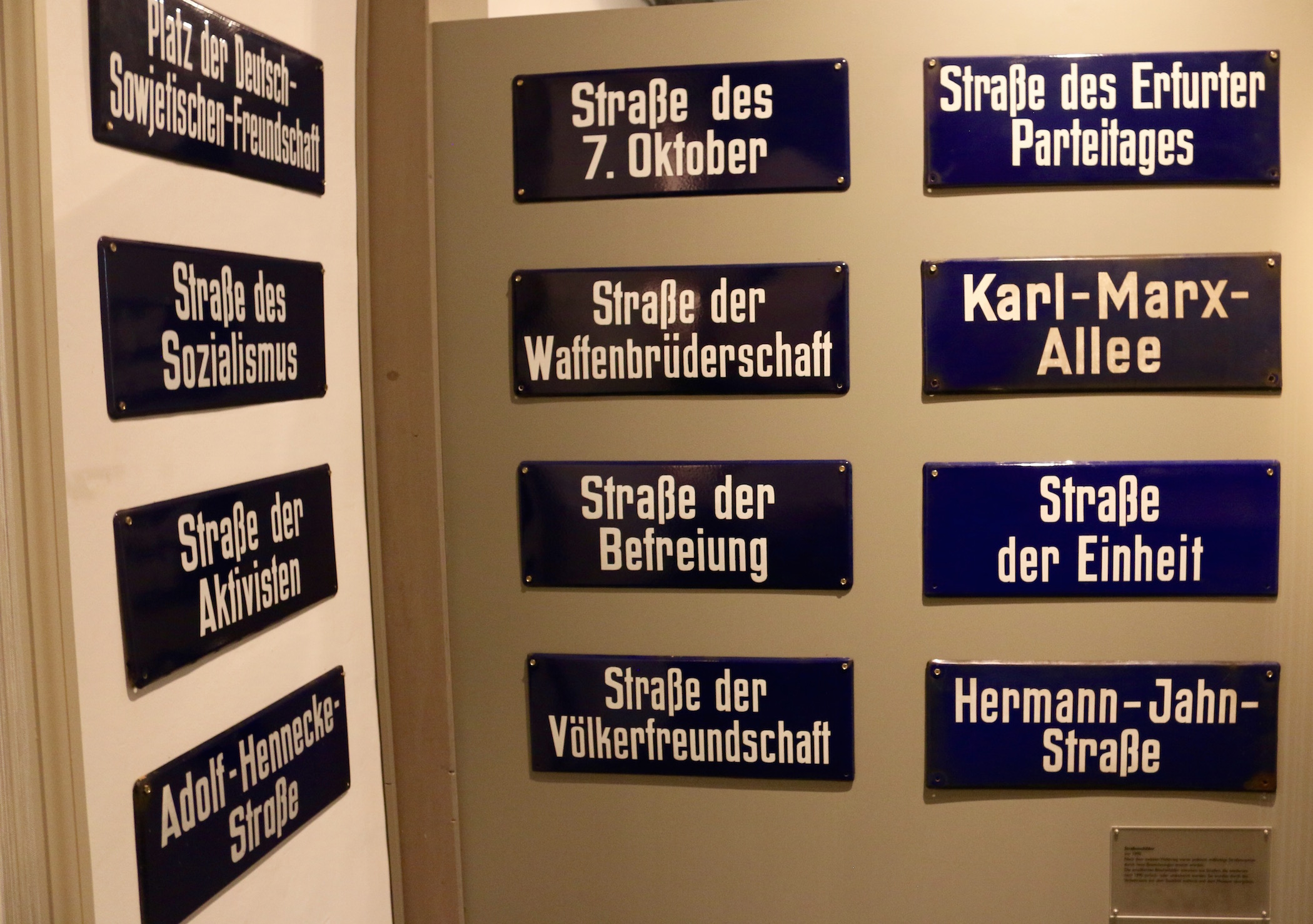 Old GDR street signs from Erfurt