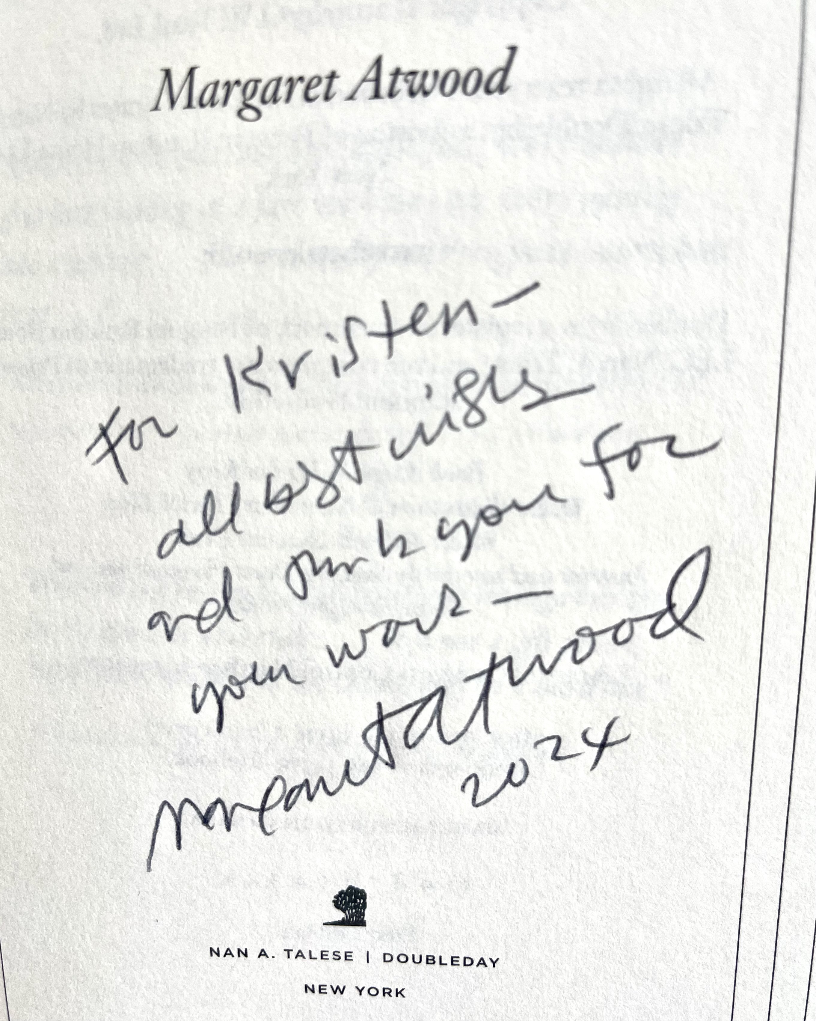 Margaret Atwood to Kristen Ghodsee 2024