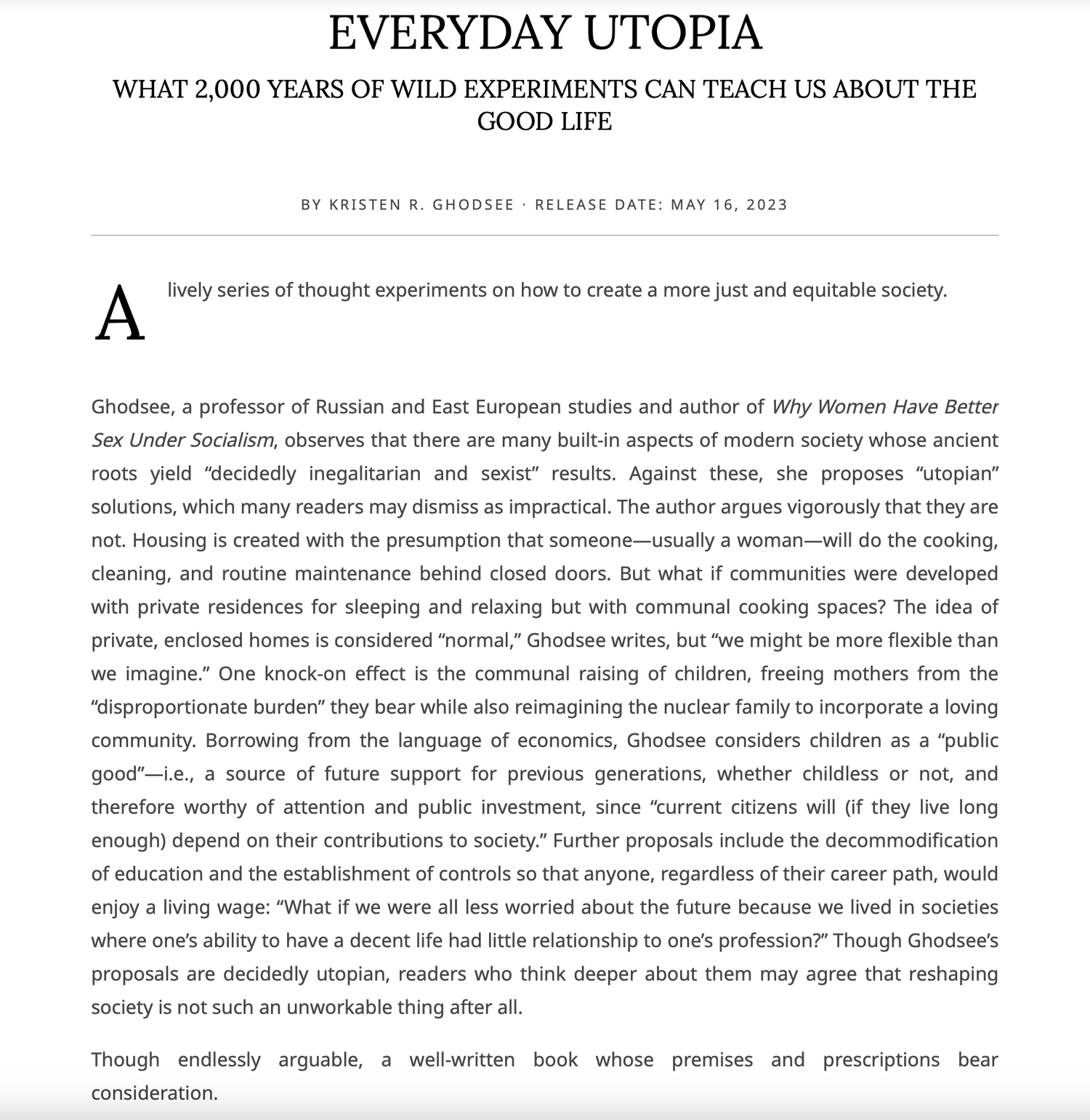 Kirkus review text